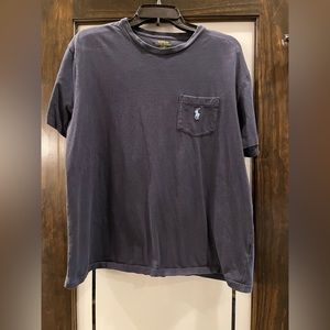 Polo Ralph Lauren Blue t shirt with light blue polo. Size large.